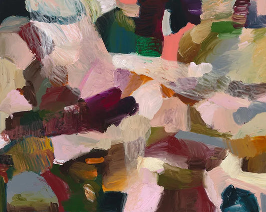 Grounding — acrylic, enamel and pigmented ink on canvas — original painting by Shayle Flesser