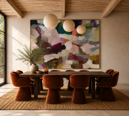 Grounding — acrylic, enamel and pigmented ink on canvas — original painting by Shayle Flesser
